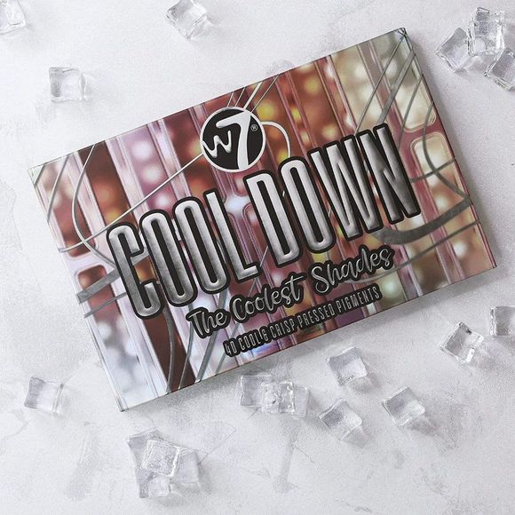W7 Cool Down Pressed Pigment Palette - 40 High Impact Cool Tone Colors - Picture 6 of 6
